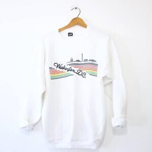 Vintage Washington DC Rainbow Sweatshirt XL